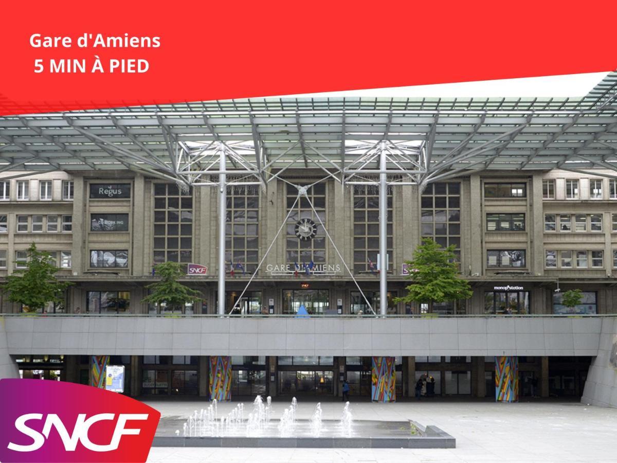 Superbe Appartement-Sauna-Cinema-Parking-Gare Amiens Kültér fotó